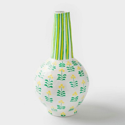 Mela Artisans Meadow Paper Mache Vase