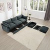 AENKYO Modern Crescent Cloud Oversized Sectional Sofa with Storage Removable Ottoman, Chenille Fabric 2-6 Seater for Living Room, Easy to Assemble - 2 of 4