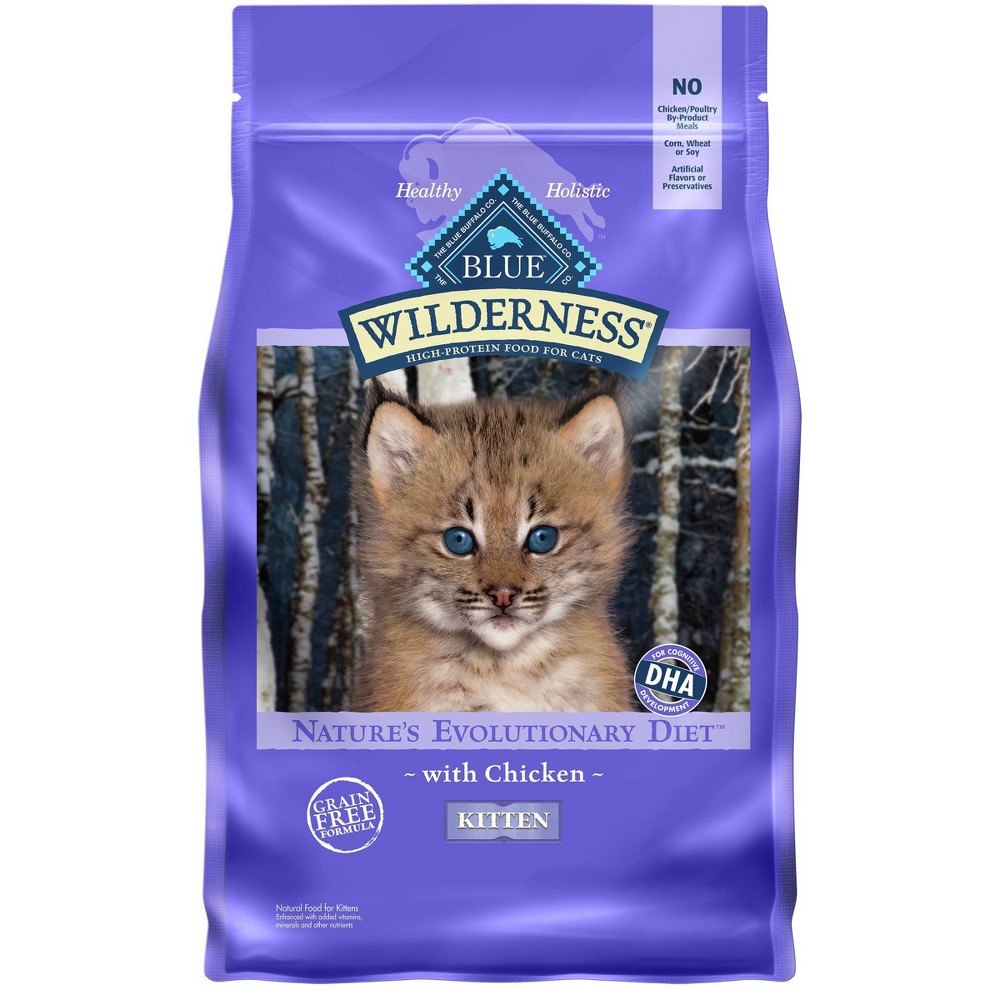 Blue Buffalo Wilderness Grain Free with Chicken Kitten Premium Dry Cat Food - 4lbs