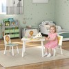 Qaba 3-Piece Kids Table and Chairs Set Furniture for Boys and Girls Aged 3-8, Bedroom, Nursery, Playroom, Green - 3 of 4