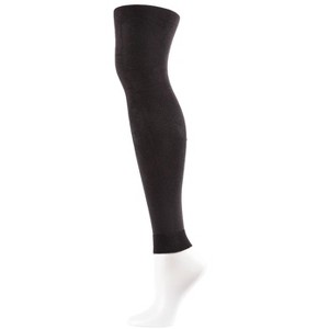 Memoi Women's Ultr-Soft Bamboo Blend Flat Knit Footless Tights Earl Grey L-XL - 1 of 3