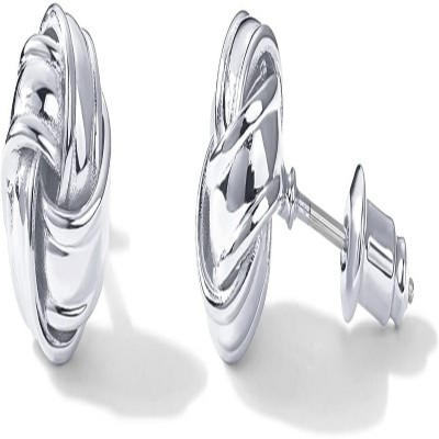 Attop 14K Gold Plated Sterling Silver Post Love Knot Stud Earrings | Gold Earrings for Women