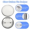 Unique Bargains Metal Plastic Round Badge Button Pin 100 Pcs - 3 of 4