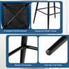 Tangkula 4 PCS Velvet Bar Stools Bar Height Dining Chairs w/ Metal Legs Kitchen - 3 of 4