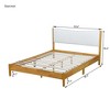 CAVINAS Queen Size Platform Bed Modern Wooden Bed Frame with Upholstered Headboard and Support Feets for Bedroom - 4 of 4
