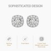 Gilded Lab-Grown Diamond Sterling Silver & 14KT Yellow Gold-Plated Silver Stud Earrings for Women, Cushion Halo Shaped, 1/4, 1/2, 1 Carat Total Weight - 2 of 4