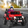 Costway 12V  Kids Ride on Truck 2 Seater  Electric Vehicle with Parental Remote Control LED Lights Music - 3 of 4