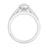 GILDED 925 Sterling Silver Wedding Ring Set for Women | Lab-Grown Diamond Engagement Ring in 1/2, 5/8, 3/4, 1 Carat | Size 7 | Bridal Set - 3 of 4
