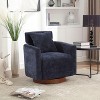 NicBex Chenille Accent Chair,Upholstered Living Room Chairs with Curved Backrest and Wooden Base,Modern Armchair,Accent Chairs for Living Room - 2 of 4