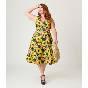 Unique Vintage Women's Plus Halter Swing Dress - 1 of 4