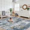 Modern Abstract Rea Rugs for Living Room, Large Washable Bedroom Rug - 3 of 4