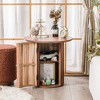 Nordlys | Walnut Finish Side Table with Storage, Modern Design Style , Living Room - 2 of 4