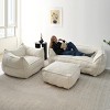 Teddy Lazy Sofa Bean Bag Couch, Comfy Lazy Sofa Chair with Ottoman for Adults, Single Seat or Love Seat for Living Room, Apartment – Cuddlewood - 2 of 4