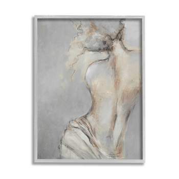 Stupell Traditional Portrait Nude Woman Baroque Painting Framed Giclee