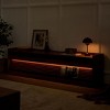 TV Stand With Storage,Modern TV Stand With Built-In Charging Ports And Ambient LED Lighting And Drawers,TV Stand For 70 Inch TV-Cuddlewood - 3 of 4