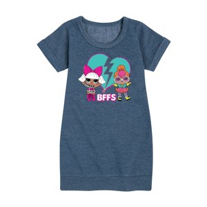 - LOL Surprise! - Heart Mended BFFS Graphic Short Sleeve Fleece Dress - 1 of 3