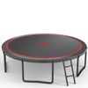 NAYSAYE Trampoline 12FT with Ladder Pumpkin Design for Outdoor Use with Safety Enclosure Net, Black and Red, 144.00"*102.00"*136.90" - 3 of 4