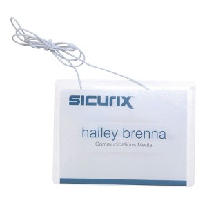 SICURIX Hanging Style ID Badge Holder Kit with Printable Inserts, 4" x 3", Pack of 50 - 1 of 4