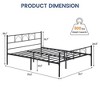 14 Inch Bed Frame with Headboard and Footboard_Black/White/Pink - 2 of 4
