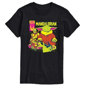 Men's - Star Wars - The Mandalorian Mando And Grogu Comic Cover Short Sleeve Graphic T-Shirt - 1 of 4