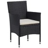 vidaXL 3 Piece Patio Dining Set Black - 4 of 4