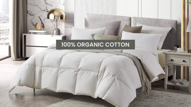 Farm To Home 100% Organic Cotton All Seasons Down Comforter, 2 of 7, play video
