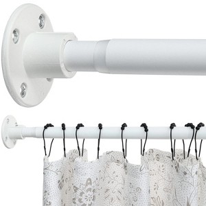 LunaLulinlk White Shower Curtain Rod - Adjustable Frosted Shower Curtain Rod 29-64'', Heavy Duty Shower Curtain Rod for Bathroom - 1 of 4