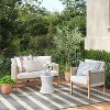 Thick Striped Woven Rectangular Outdoor Area Rug Blue - Threshold™ designed with Studio McGee - 2 of 4