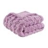 FIONECA Ruched Fur Throw 50x60" - 2 of 4