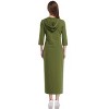 BLUEMING Womens 3/4 Long Sleeve Maxi Hoodie Dress Casual Pocket Slim Pullover Sweater Dress Travel Outfits - 2 of 4