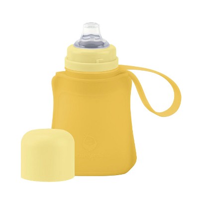 Image of Sprout Ware Sip & Straw Pocket made from Silicone and Plants - 8oz - Yellow