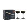 7.8oz 2pk Crystal Olympia Coupe Champagne Glasses Black/Gold - Stoelzle - image 3 of 4