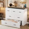 Full Size Murphy Bed with 1 Large Storage Drawer and Charging Station - 2 of 4