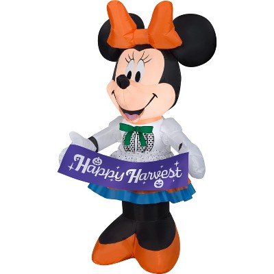 Gemmy Airblown Harvest Minnie Mouse Disney, 3.5 ft Tall, Multicolored