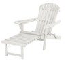 Jiallo Oceanic Collection Adirondack Chaise Lounge Chair Foldable, cup and glass holder, built in ottoman, Set of 1 Lounge chair and 1 end table - 3 of 4