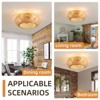 Gulches 20" Rustic Style Bamboo Woven Ceiling Fan with Lights - 4 of 4