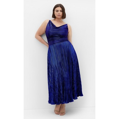 Women's Plus Size Kamila Cowl Neck Dress - navy | CITY CHIC