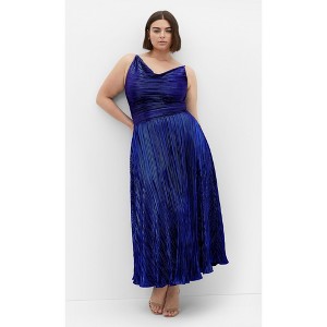 Women's Plus Size Kamila Cowl Neck Dress - navy | CITY CHIC - 1 of 4