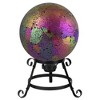 Northlight 10" Pink Iridescent Mosaic Reflective Glass Outdoor Garden Gazing Ball - 3 of 3