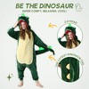 Tailwaggz Glow-in-the-Dark Dinosaur Onesie Pajama for Adults - Plush Unisex Halloween & Cosplay Costume - 4 of 4