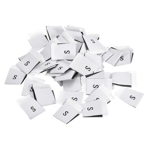 Unique Bargains Woven Crafting Clothing Sewing Embroidered Size Labels 100 Pcs - 1 of 4