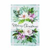 Evergreen Merry Christmas Floral Applique Garden Flag 12 x 18 Inches Indoor Outdoor Decor - 2 of 4