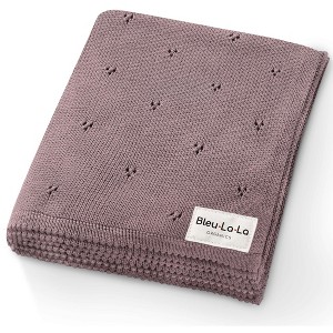 Luxury 100% Organic Cotton Pointelle Baby Receiving Swaddle Blanket for Infants Boys and Girls - 1 of 4