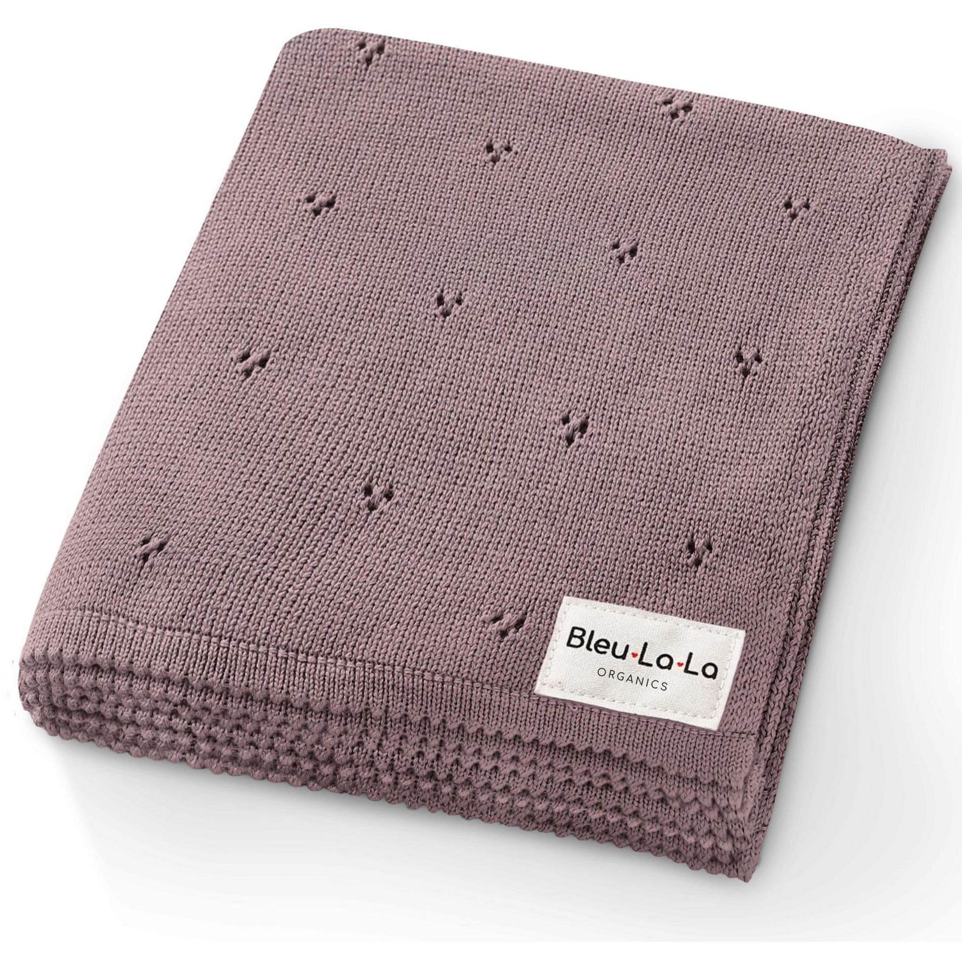 Bleu La La 100% Luxury Organic Cotton Baby Receiving Swaddle Blanket for Infants Boys and Girls  - Sugar Plum