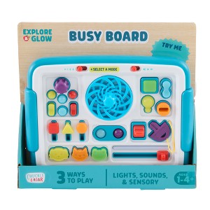 Chuckle & Roar Explore & Glow Busy Board – Interactive Toddler