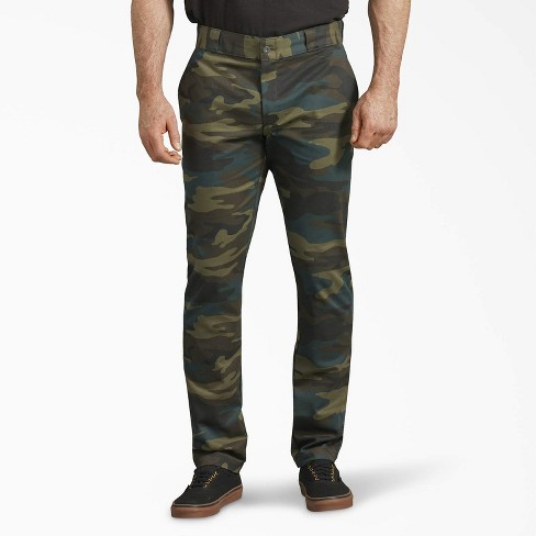 Dickies Skinny Fit Work Pants, Hunter Green Camo (HRC), 34X30