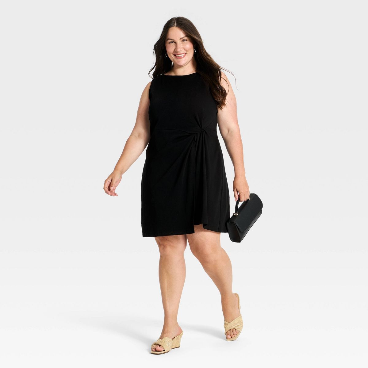 Women's Ruched Side-Knot Mini Dress - A New Day™ - thumbnail 6