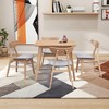 5 PCS Round/Square Dining Table Set Wooden Dining Set Bistro Dining Set with 4 Upholstered Chairs, Black/Walnut/Natural-ModernLuxe - 2 of 4