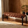 Christopher Knight Home Xander Modern Teddy Braided Upholstered Bench with Metal Legs - 2 of 4
