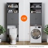 Celebalcony 74.8'' H Freestanding Over the Toilet Storage Over the Toilet Etageres Gray - 4 of 4